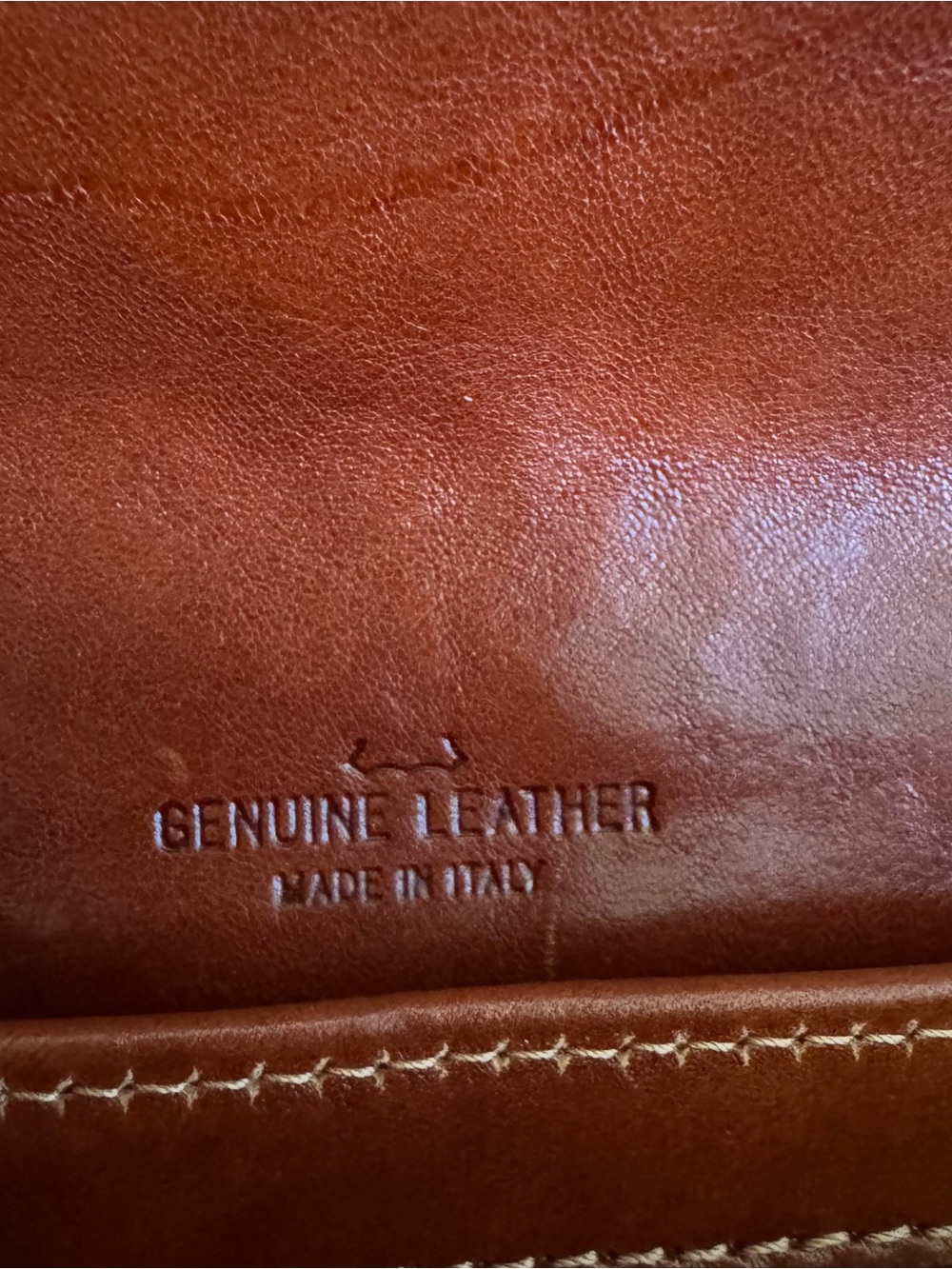 Italian Made Classic Brown Leather Crossbody Bag - Picture 5 of 7